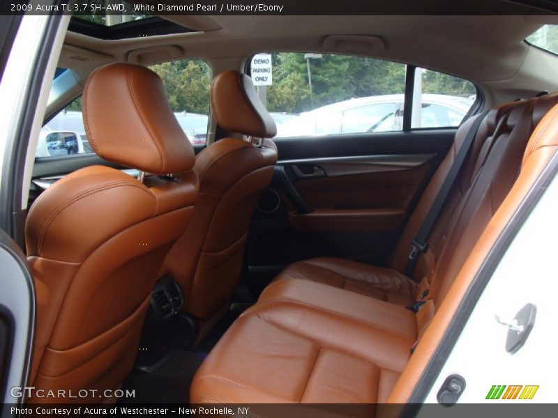 White Diamond Pearl / Umber/Ebony 2009 Acura TL 3.7 SH-AWD