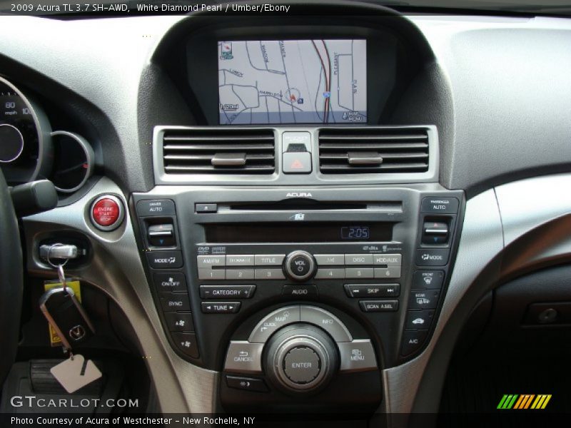 White Diamond Pearl / Umber/Ebony 2009 Acura TL 3.7 SH-AWD