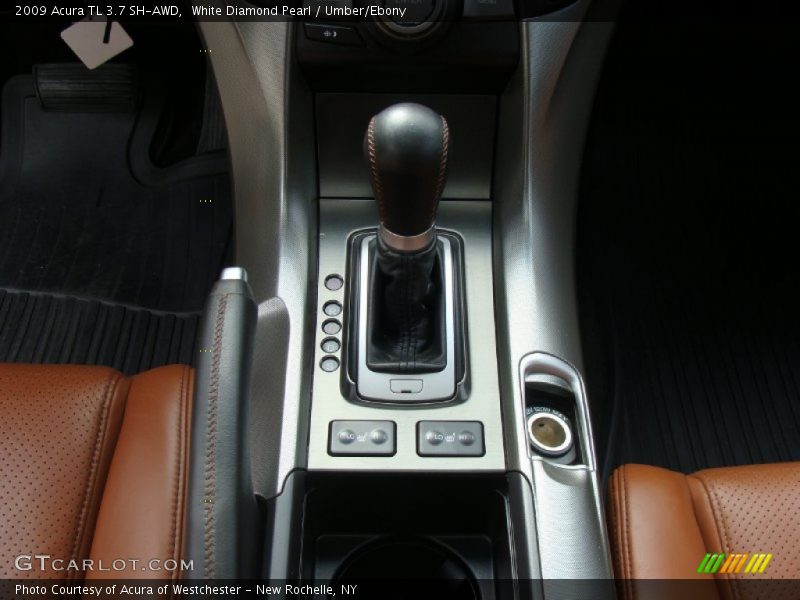 White Diamond Pearl / Umber/Ebony 2009 Acura TL 3.7 SH-AWD
