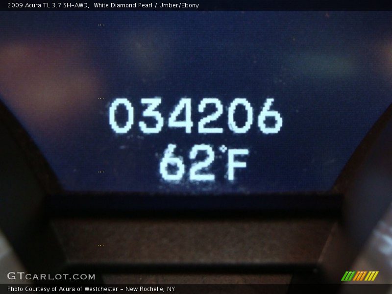 White Diamond Pearl / Umber/Ebony 2009 Acura TL 3.7 SH-AWD