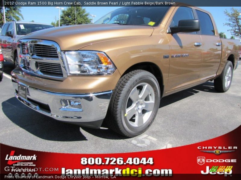 Saddle Brown Pearl / Light Pebble Beige/Bark Brown 2012 Dodge Ram 1500 Big Horn Crew Cab