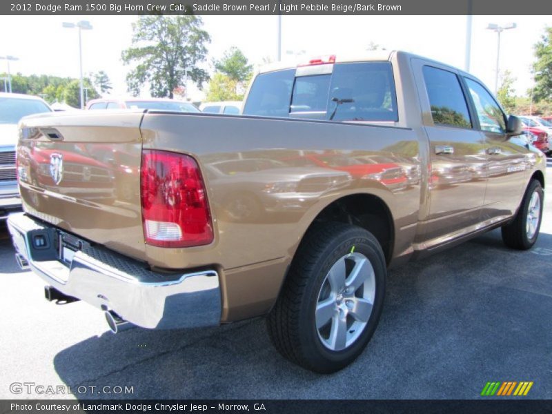 Saddle Brown Pearl / Light Pebble Beige/Bark Brown 2012 Dodge Ram 1500 Big Horn Crew Cab