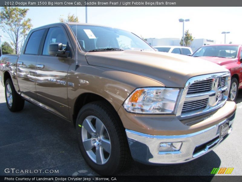 Saddle Brown Pearl / Light Pebble Beige/Bark Brown 2012 Dodge Ram 1500 Big Horn Crew Cab