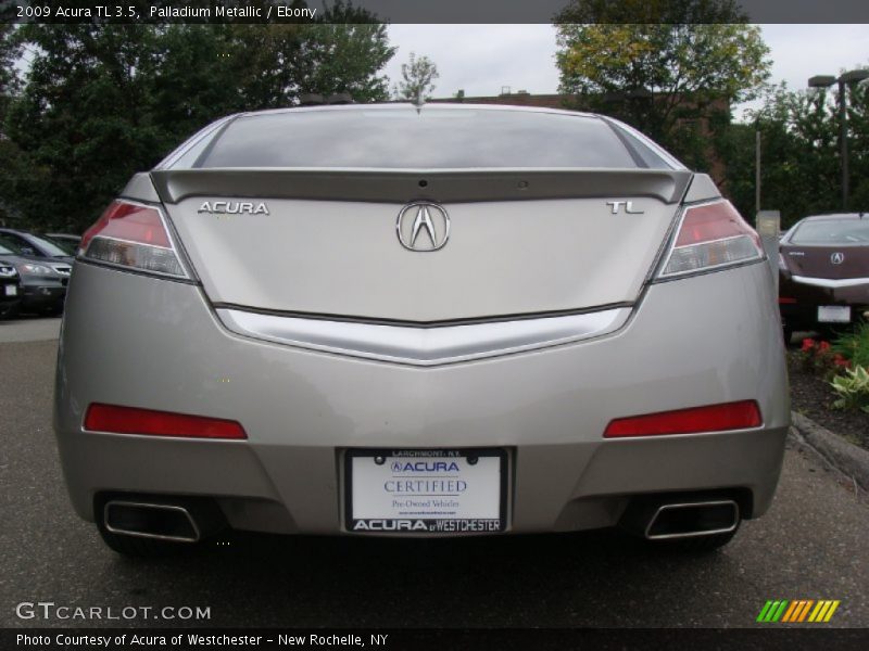 Palladium Metallic / Ebony 2009 Acura TL 3.5