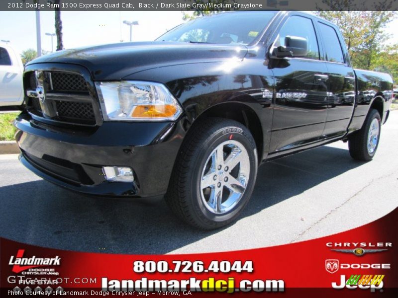 Black / Dark Slate Gray/Medium Graystone 2012 Dodge Ram 1500 Express Quad Cab