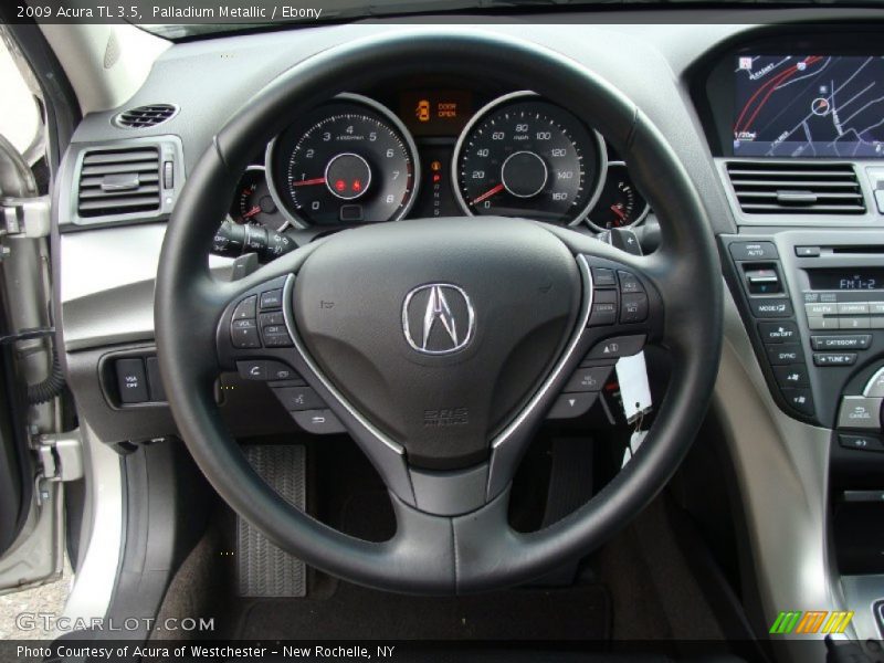 Palladium Metallic / Ebony 2009 Acura TL 3.5