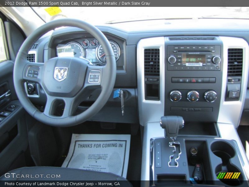 Bright Silver Metallic / Dark Slate Gray 2012 Dodge Ram 1500 Sport Quad Cab