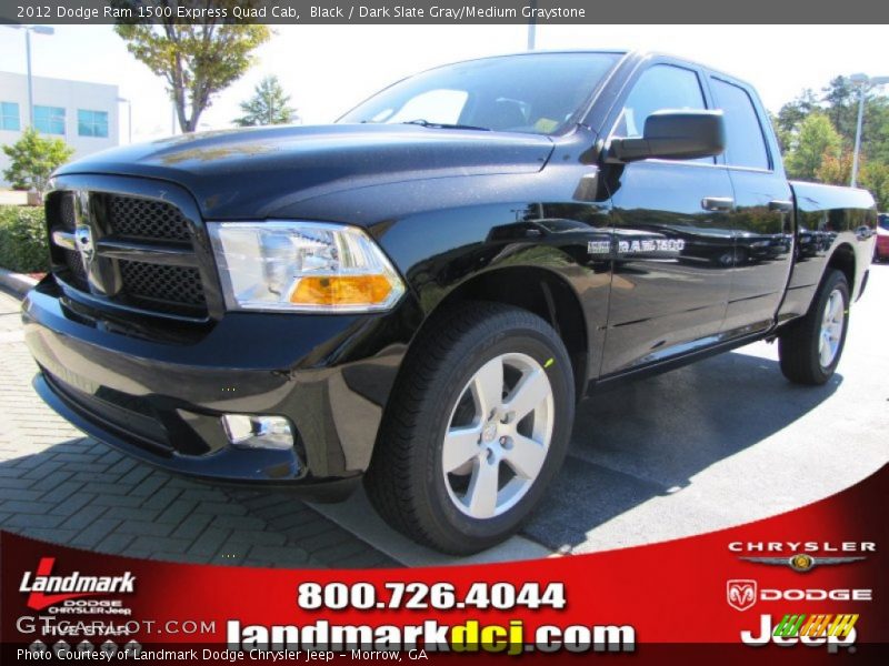 Black / Dark Slate Gray/Medium Graystone 2012 Dodge Ram 1500 Express Quad Cab