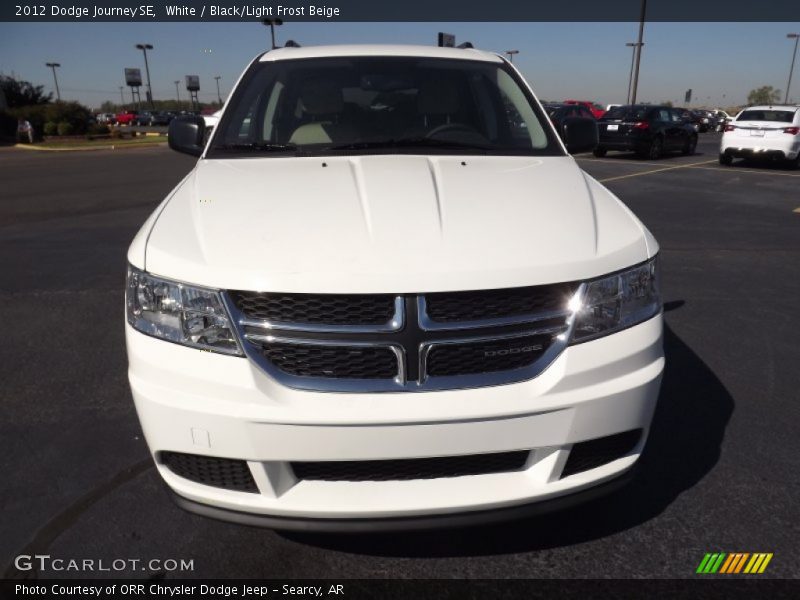 White / Black/Light Frost Beige 2012 Dodge Journey SE