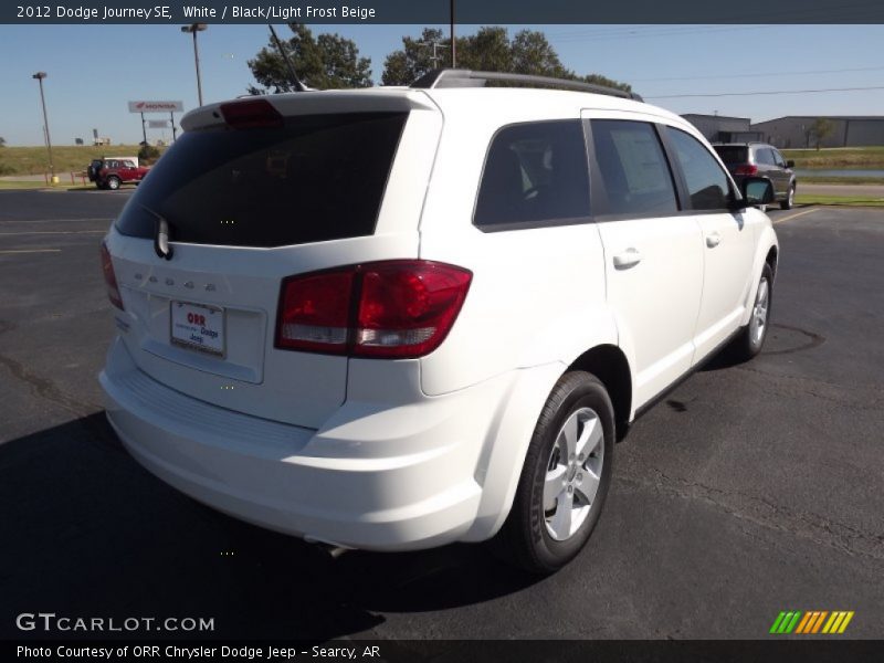 White / Black/Light Frost Beige 2012 Dodge Journey SE