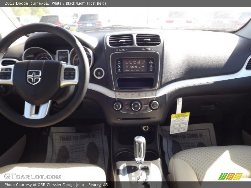 White / Black/Light Frost Beige 2012 Dodge Journey SE