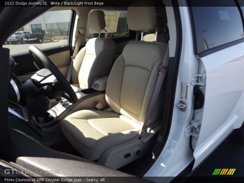 White / Black/Light Frost Beige 2012 Dodge Journey SE