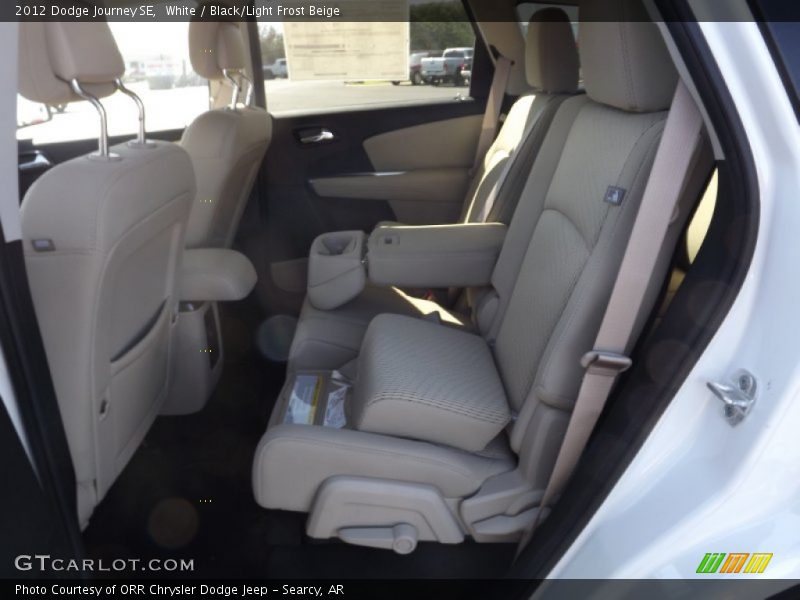 White / Black/Light Frost Beige 2012 Dodge Journey SE