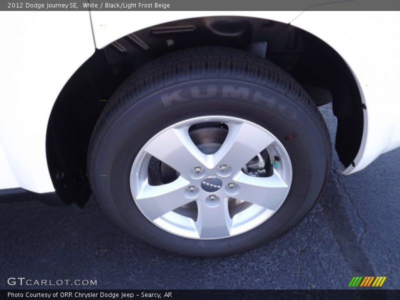 White / Black/Light Frost Beige 2012 Dodge Journey SE