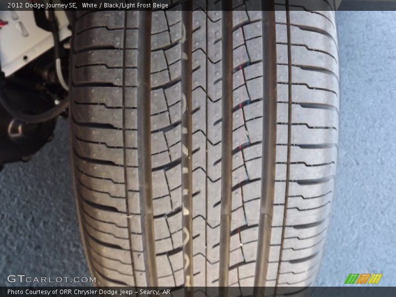 White / Black/Light Frost Beige 2012 Dodge Journey SE