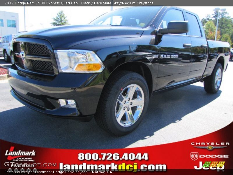 Black / Dark Slate Gray/Medium Graystone 2012 Dodge Ram 1500 Express Quad Cab
