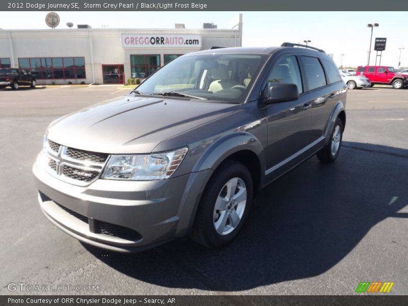 Storm Grey Pearl / Black/Light Frost Beige 2012 Dodge Journey SE