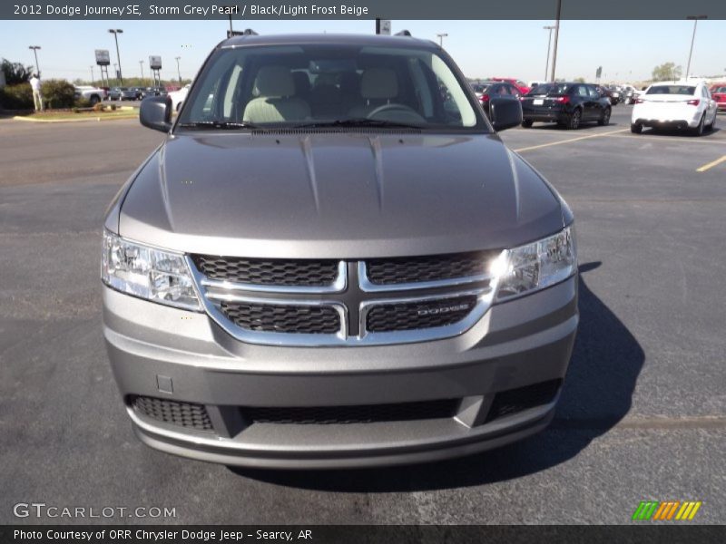 Storm Grey Pearl / Black/Light Frost Beige 2012 Dodge Journey SE