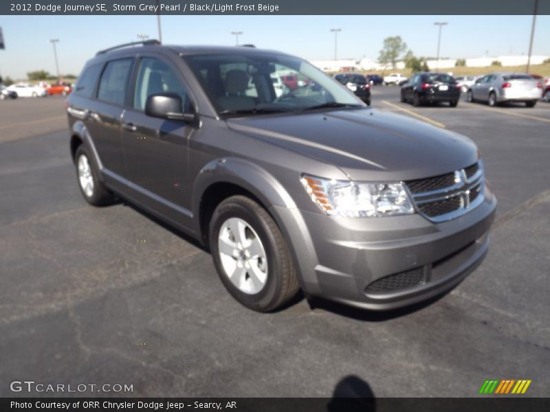 Storm Grey Pearl / Black/Light Frost Beige 2012 Dodge Journey SE