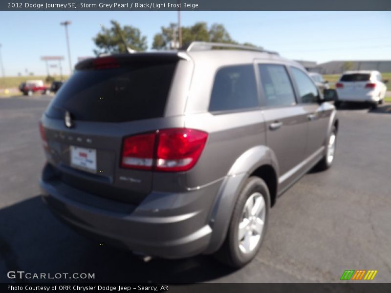 Storm Grey Pearl / Black/Light Frost Beige 2012 Dodge Journey SE