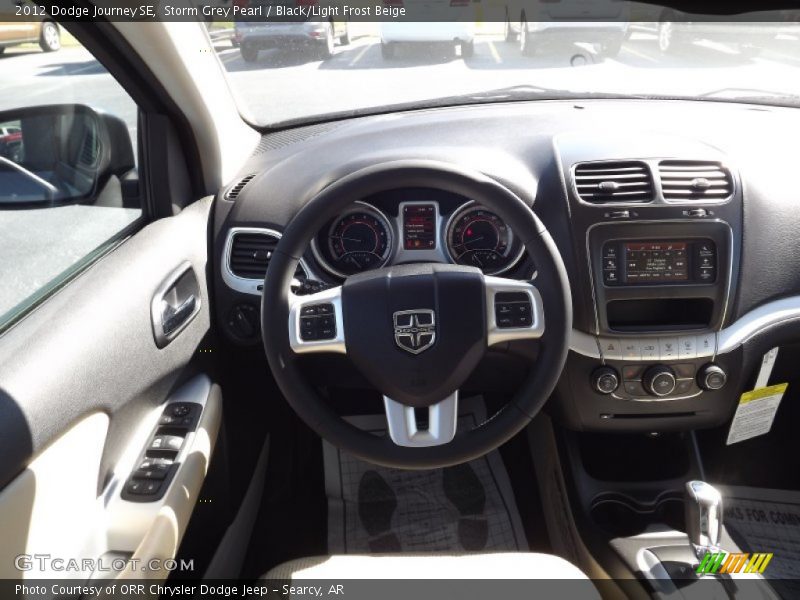 Storm Grey Pearl / Black/Light Frost Beige 2012 Dodge Journey SE
