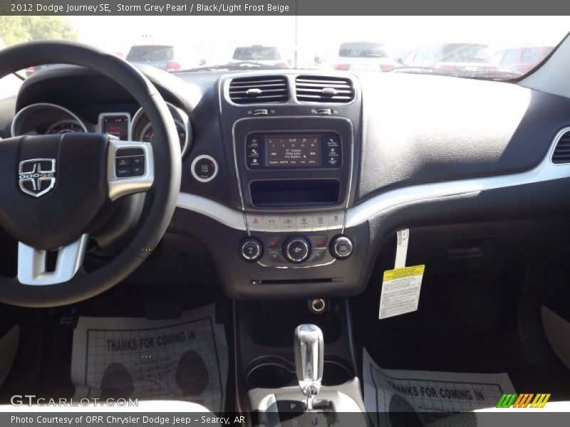 Storm Grey Pearl / Black/Light Frost Beige 2012 Dodge Journey SE