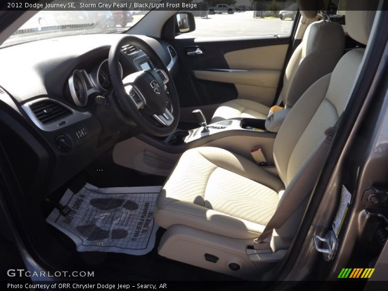 Storm Grey Pearl / Black/Light Frost Beige 2012 Dodge Journey SE