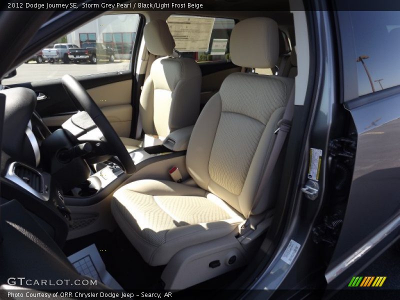 Storm Grey Pearl / Black/Light Frost Beige 2012 Dodge Journey SE