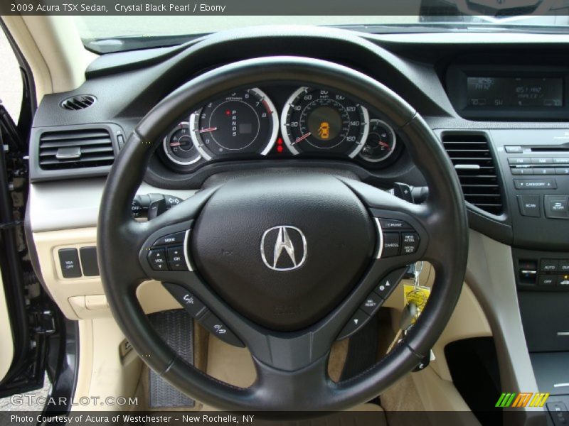 Crystal Black Pearl / Ebony 2009 Acura TSX Sedan