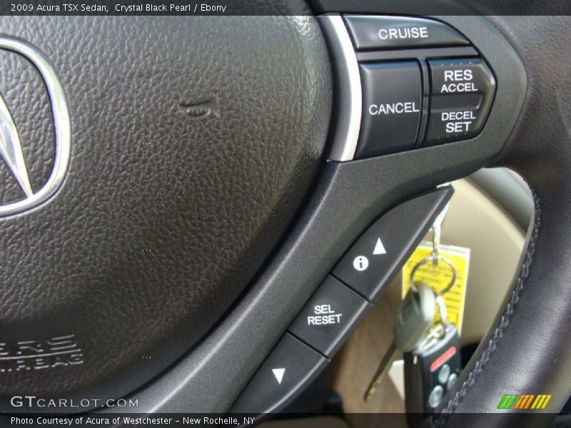 Crystal Black Pearl / Ebony 2009 Acura TSX Sedan