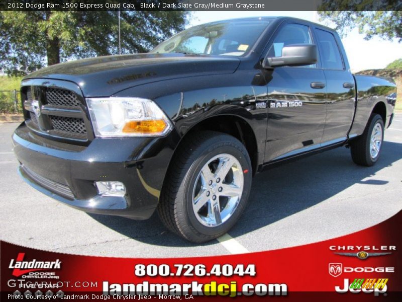 Black / Dark Slate Gray/Medium Graystone 2012 Dodge Ram 1500 Express Quad Cab