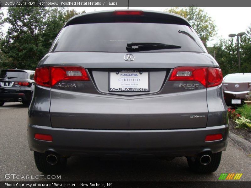 Polished Metal Metallic / Taupe 2008 Acura RDX Technology