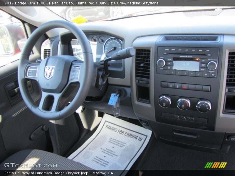 Flame Red / Dark Slate Gray/Medium Graystone 2012 Dodge Ram 1500 ST Regular Cab