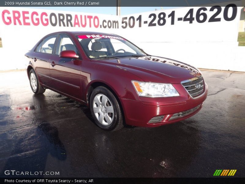 Dark Cherry Red / Camel 2009 Hyundai Sonata GLS