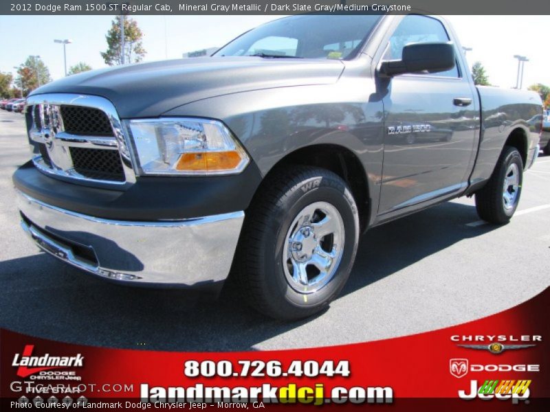 Mineral Gray Metallic / Dark Slate Gray/Medium Graystone 2012 Dodge Ram 1500 ST Regular Cab