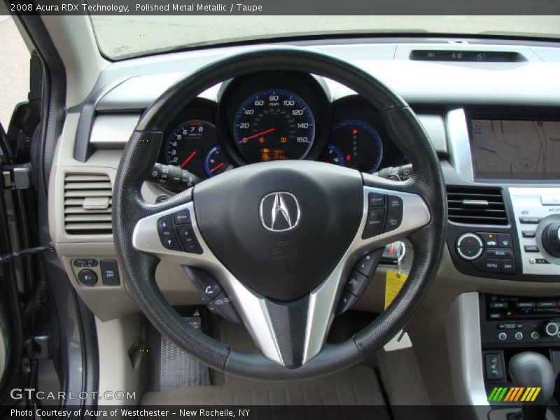 Polished Metal Metallic / Taupe 2008 Acura RDX Technology