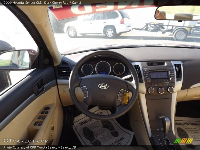 Dark Cherry Red / Camel 2009 Hyundai Sonata GLS