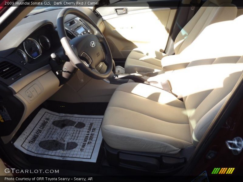 Dark Cherry Red / Camel 2009 Hyundai Sonata GLS