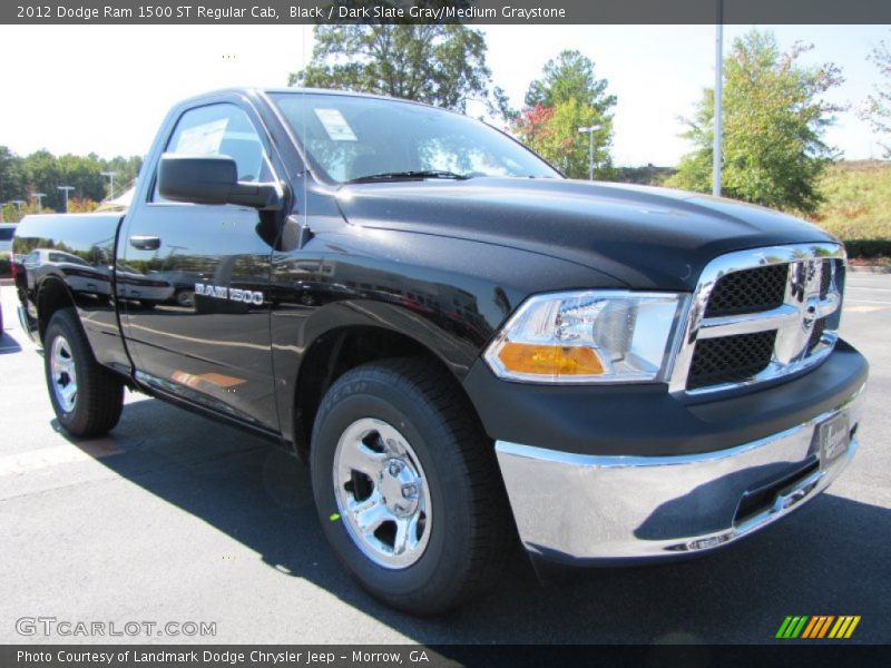 Black / Dark Slate Gray/Medium Graystone 2012 Dodge Ram 1500 ST Regular Cab