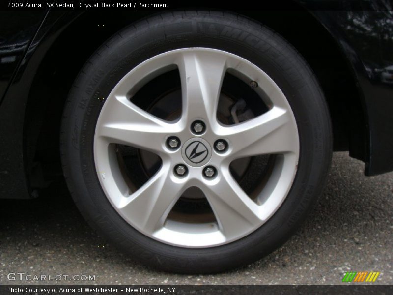 Crystal Black Pearl / Parchment 2009 Acura TSX Sedan
