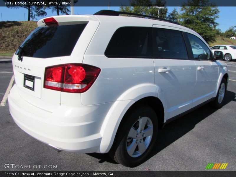 White / Black 2012 Dodge Journey SE