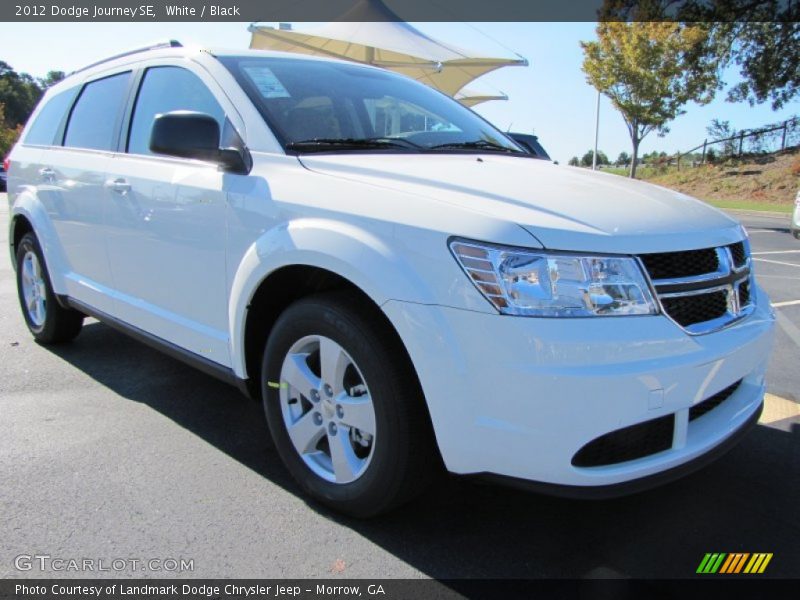 White / Black 2012 Dodge Journey SE