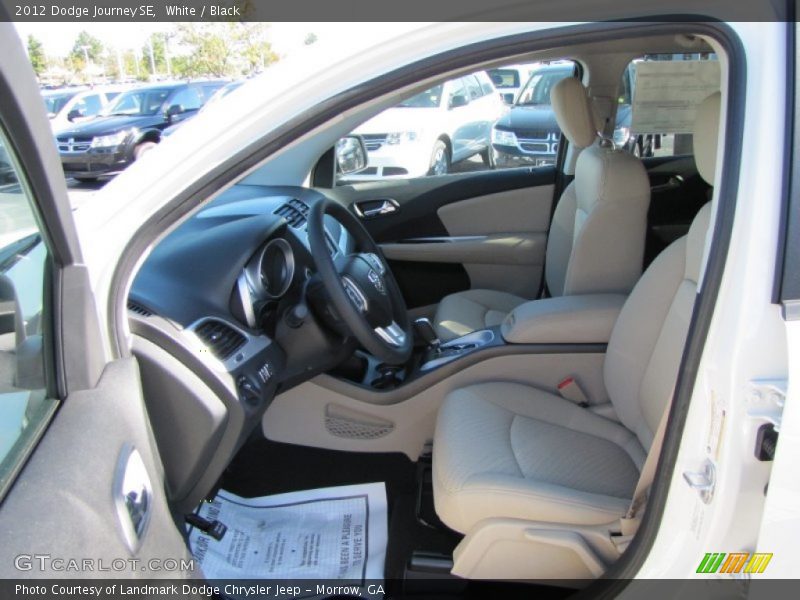 White / Black 2012 Dodge Journey SE
