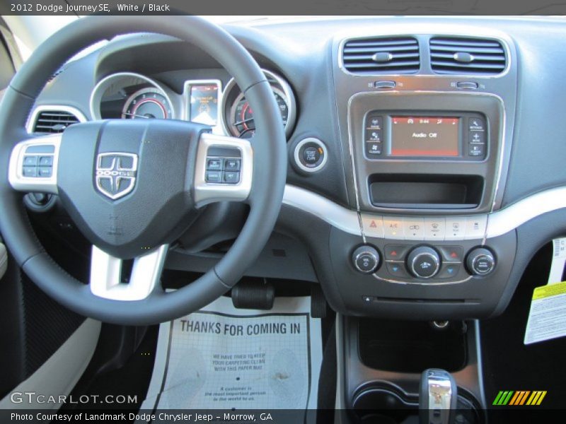 White / Black 2012 Dodge Journey SE