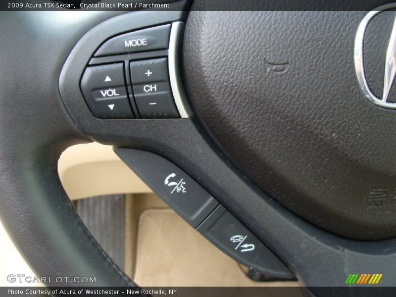 Crystal Black Pearl / Parchment 2009 Acura TSX Sedan