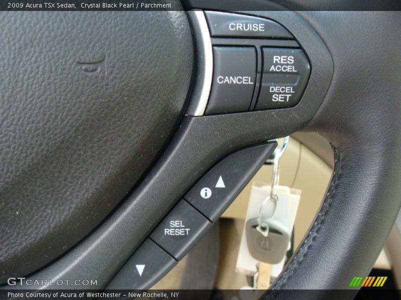 Crystal Black Pearl / Parchment 2009 Acura TSX Sedan