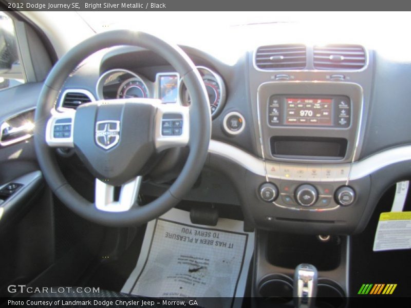 Bright Silver Metallic / Black 2012 Dodge Journey SE