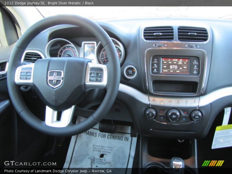 Bright Silver Metallic / Black 2012 Dodge Journey SE