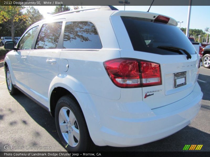 White / Black 2012 Dodge Journey SE