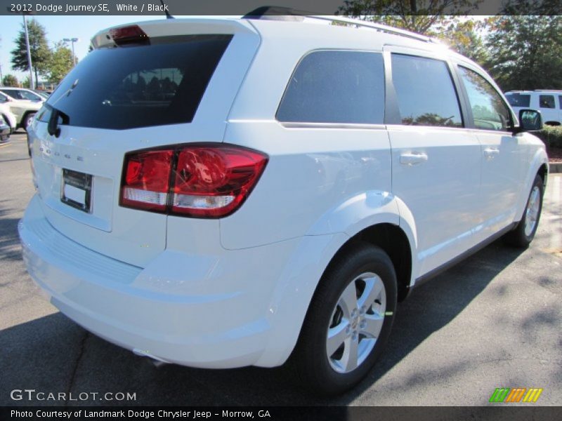 White / Black 2012 Dodge Journey SE